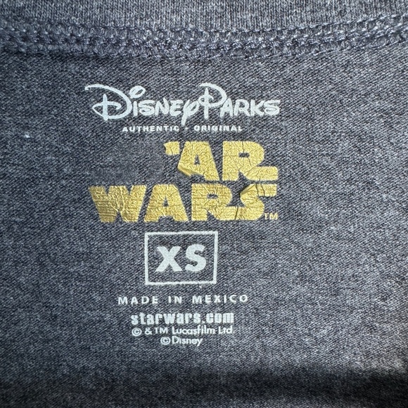 Disney Parks Star Wars Women's Movie List T-Shirt Size XS Rolled Short Sleeves - Picture 2 of 9